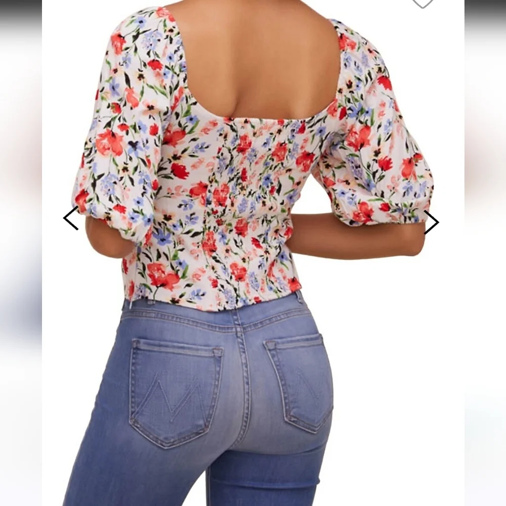 ASTR THE LABEL Floral Print Square Neck Top - Picture 5 of 5